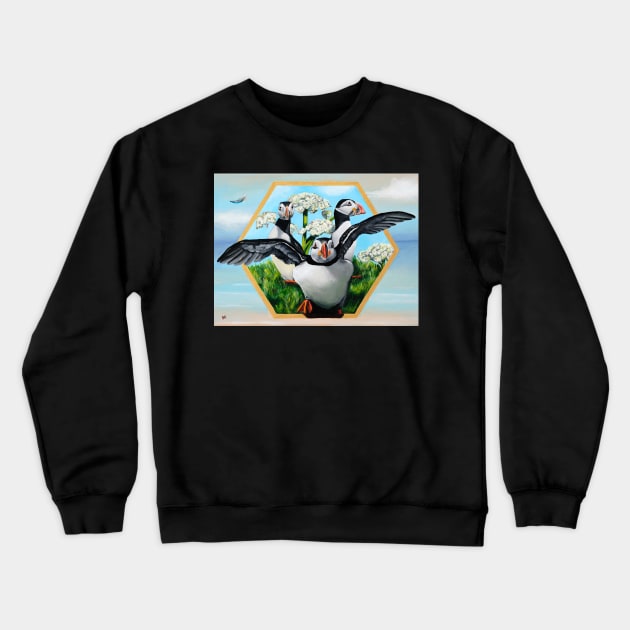 Puffin Crewneck Sweatshirt by starblueshell